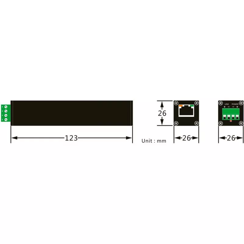 Network Media Converter ALLNET ALL-MC302v2P2WIRE Set PoE over 2 Wire - ALLNET ALL-MC302P2WIRE-Set