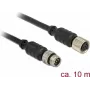 Sensor/Actuator Cable DeLOCK 12643 0.1 m M8 Black