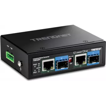 Network media converter TRENDnet TI-BF22SFP 1GbE with 2 RJ-45 ports and 2 SFP slots