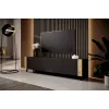 TV cabinet FARO 200x42x52 black matt + oak craft
