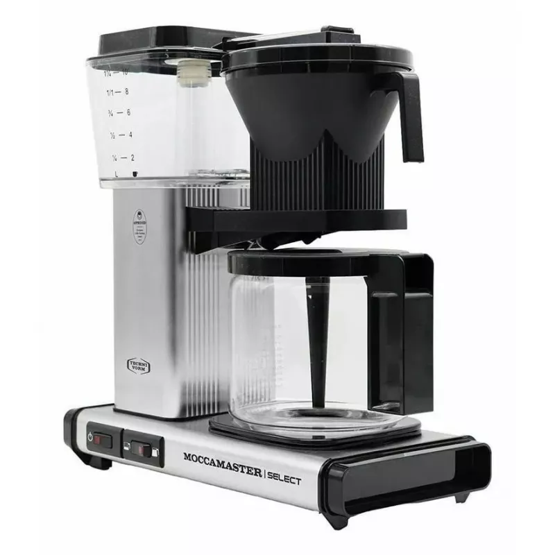 Drip coffee maker MOCCAMASTER KBG 741 — 1.25 L water tank, 10-cup jug, 1520 W, stainless steel/black