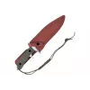 Fixed knife cinema classic CC-H5 Rambo V — Survival knife, steel blade 230 mm, overall length 385 mm, polymer green handle, leather sheath