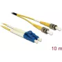 Fibre optic cable DeLOCK 84696 2x LC 2x ST OS2 10 m Yellow