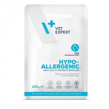Wet cat food VETEXPERT Hypoallergenic Turkey 100 g veterinary diet for sensitive adult cats, grain‑free, soy‑ and gluten‑free