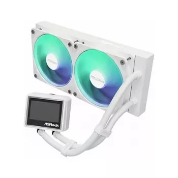 CPU cooler ASROCK Challenger White 240 Digital — 240 mm AIO liquid cooler, white