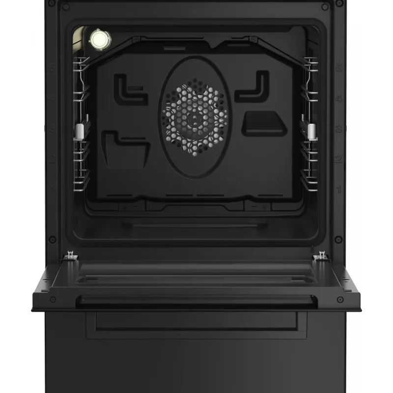 Freestanding cooker BEKO FSM52331DBDS, gas hob 4 burners (2900/2000/2000/1000 W), electric oven 60 L, 60 cm, energy class A, black