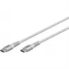 Goobay KAB USB-C (ST-ST) 2m Connection Cable Textilmantel White USB Cable USB 2.0 USB C (70194)