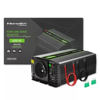 Qoltec Monolith power adapter inverter Auto 600 W 12 V