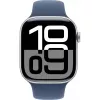 Apple Watch S10 Silber Aluminium Sport Band Denim - S/M GPS + Cellular 46mm MWY03QF/A 2024