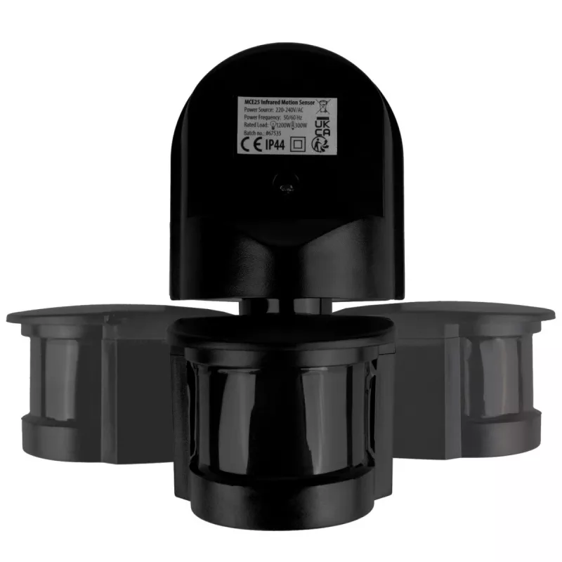 Motion and twilight sensor MACLEAN MCE25 B — motion detector with light sensor, wall/ceiling mount