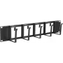Cable management panel LOGON RAO115BL Black Aluminium 19 inch