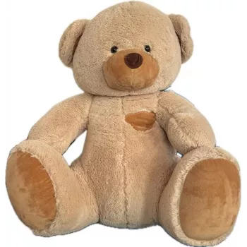 Plush bear TULILO Oktawian 75 cm Creamy – soft toy, 75 cm height, cream color