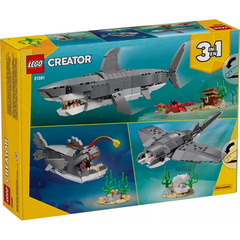 LEGO CREATOR 3 IN 1 31381 Fierce Shark with a Treasure Chest