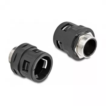 Conduit coupling DeLOCK 60456 M32 black brass plastic 2 pieces