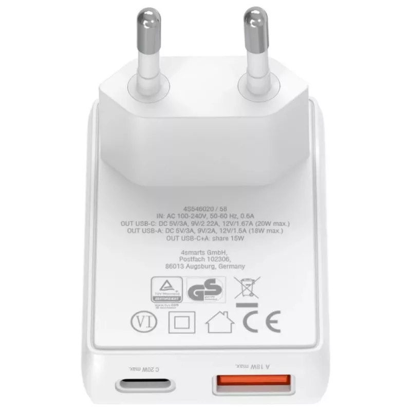 Indoor Charger 4smarts 546020 Universal White AC Fast Charging