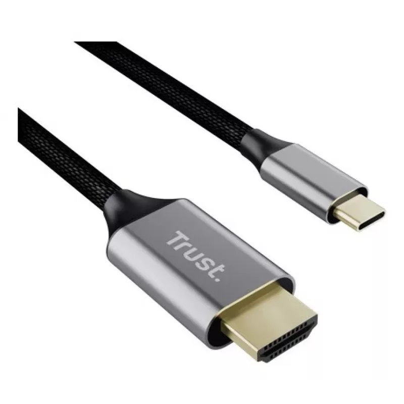 USB-C to HDMI cable TRUST CALYX 25630, 4K (3840x2160), 2 m, black, male-to-male