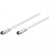 Wentronic Goobay SAT Connection Cable, White, 5 m - F-Plug F-Plug (11725)