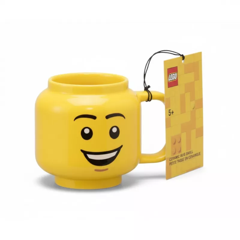 Ceramic mug Room Copenhagen LEGO Happy Boy Small Yellow 40460806 — small ceramic cup, LEGO design