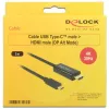 Video cable adapter DeLOCK 85260 USB Type-C HDMI 3 m Black