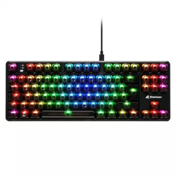 Mechanical Gaming Keyboard Sharkoon Crystal Shark Black DE with RGB lighting