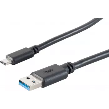 USB Cable S/CONN 13-31045 USB 3.2 Gen 1 3m USB A USB C Black