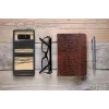 Smartphone case man and wood for Samsung Galaxy Note 8 — white ebony black finish