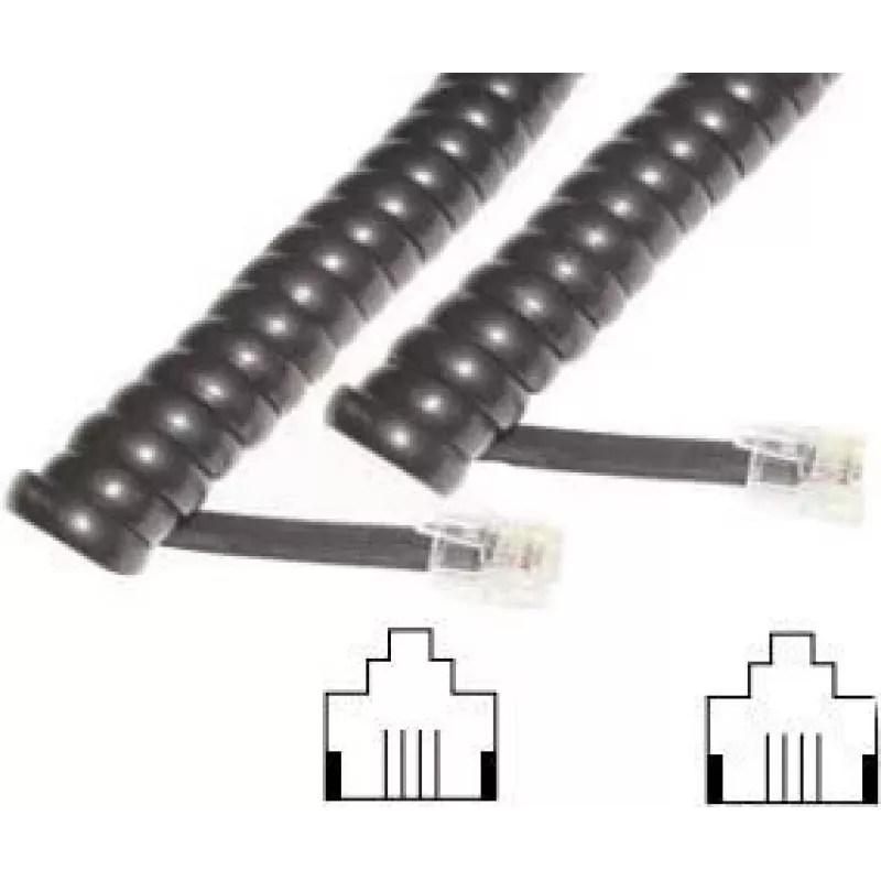 Telephone Cable e+p T 15 2m Black