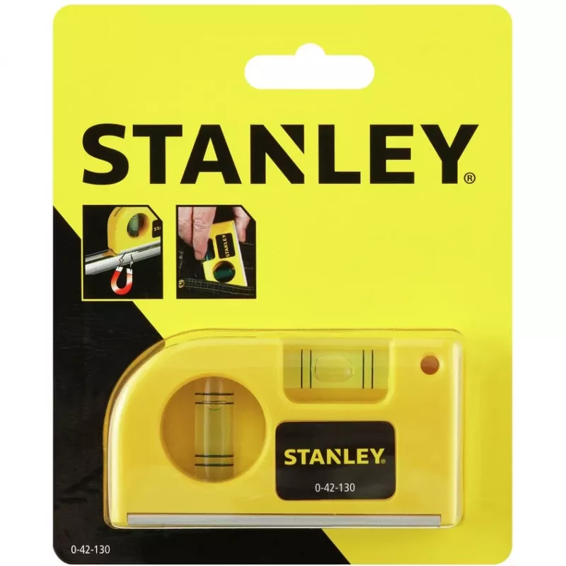 Stanley by Black & Decker 0-42-130 Taschenwasserwaage 8.7 cm 2 mm/m