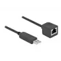 Serial Connection Cable DeLOCK 64163 USB 2.0 Type-A to RS-232 RJ45 50 cm black