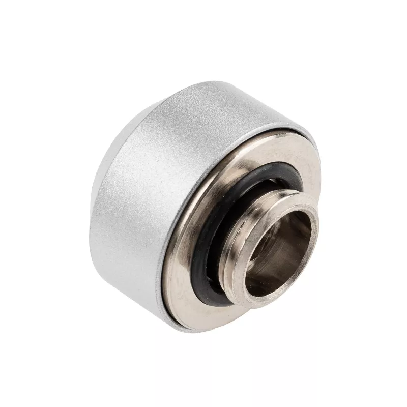 Hardtube fitting OPTIMUS 12 mm, silver — single compression connector for rigid cooling tubes