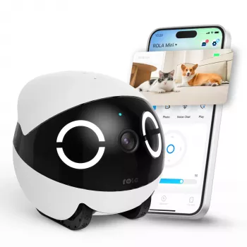 Robot Pet Monitor Enabot Rola Mini — Wi‑Fi, 5000 mAh battery, 3 MP, 137° FOV, White/Black