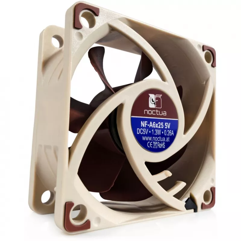 Computer case fan Noctua NF-A6x25 5V — 60 mm, 3000 RPM, 29.2 m³/h, white