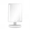 Freestanding Makeup Mirror Girmi BE04 — Rectangular 1x Magnification, White LED, USB/4×AA, 180° Rotation