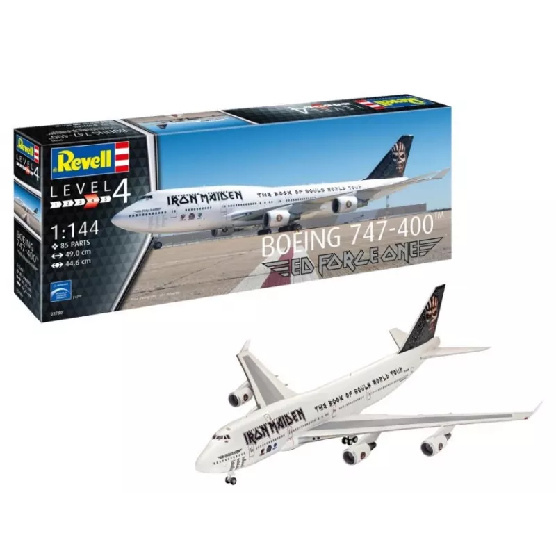 Revell 03780 Boeing 747-400 Iron Maiden Ed Force One 1:144 Scale Unbuilt/Unpainted Plastic Model Kit