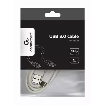 USB data cable Gembird USB A to USB C 1 m, USB 3.2 Gen 1, white