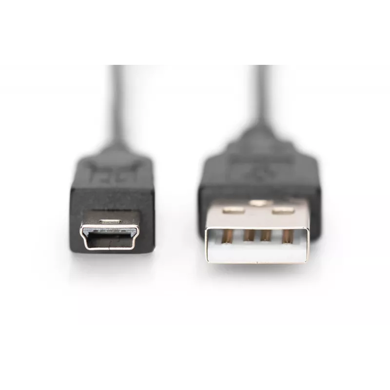 ASM AK-300130-030-S ASSMANN Cable USB 2.0 HighSpeed Canon USB A/miniUSB B (5pin) M/M Black 3m