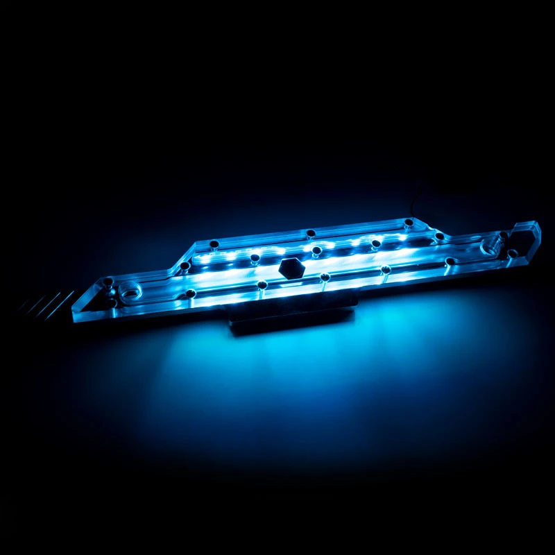 Water block BitsPower BP-MSASDE — acrylic and copper, transparent, includes thermal pads and mounting screws