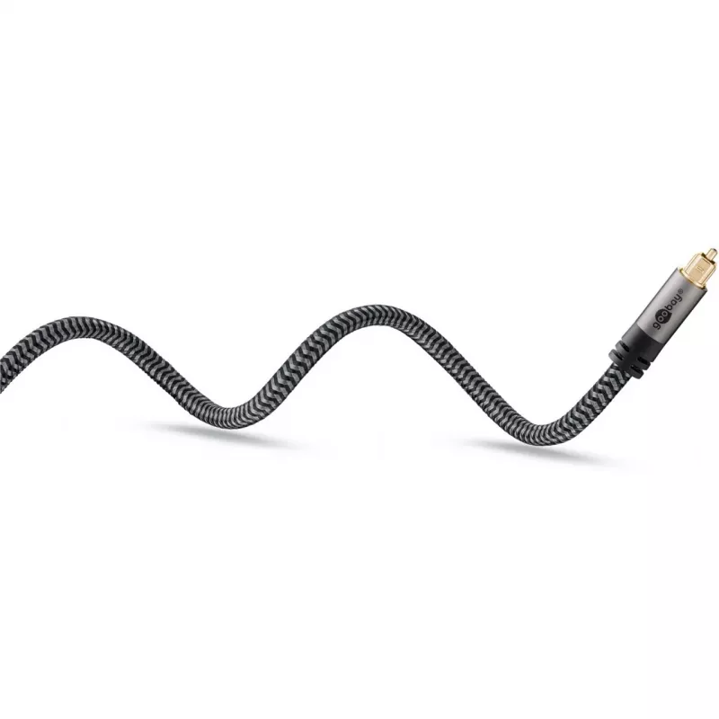 Plus Toslink-Cable (black/Silver, 5 Meter)
