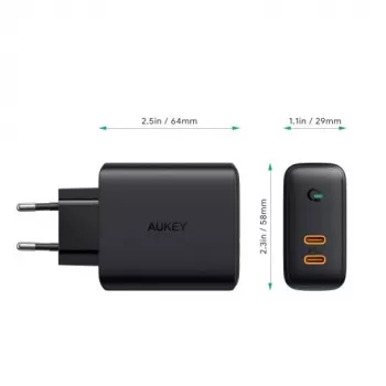 AUKEY PA-D2 mobile device charger 36W Black Indoor