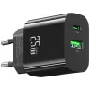 USB charger usams USA001629 25W 1×USB-C + 1×USB-A fast charging