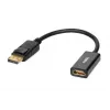 DisplayPort to HDMI cable adapter IBOX iadp4k — DisplayPort (male) to HDMI (female), straight connectors, 4K support, silver