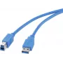 USB cable Renkforce 1420166 — USB Type A (male) to USB Type B (male) 3.0, 50 cm