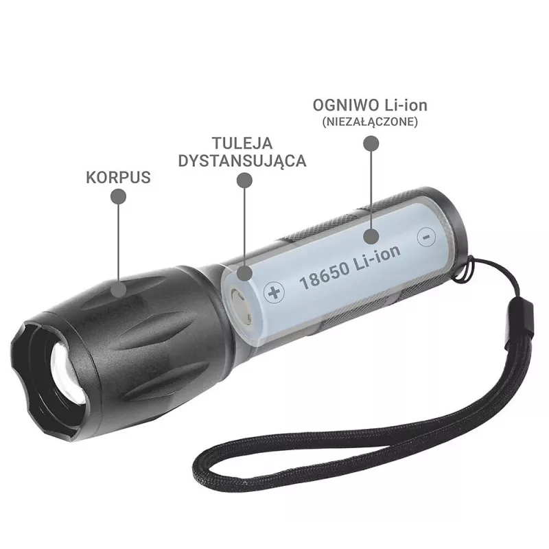 everActive FL600 LED flashlight, 600 lm, CREE XM-L2, 18650 / 3x AAA
