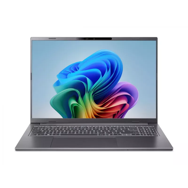 Acer Aspire 16 AI A16-11M - 180°-Scharnierdesign - Snapdragon X X1-26-100 - Win 11 Home - Qualcomm Adreno - 16 GB RAM - 512 GB SSD NVMe, QLC - 40.6 cm (16 inch)