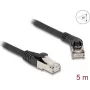 Network Cable DeLOCK RJ45 Cat.6A 45° Right Angled to Straight 5m Black