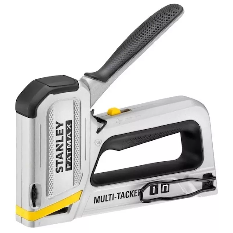 Stapler Stanley FMHT70250-0, aluminium body, black/silver/yellow, height 160 mm