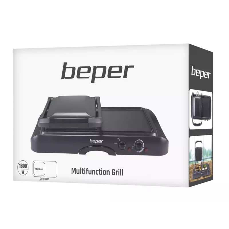 Toaster Beper P101TOS501 — 2-slice stainless steel electric toaster