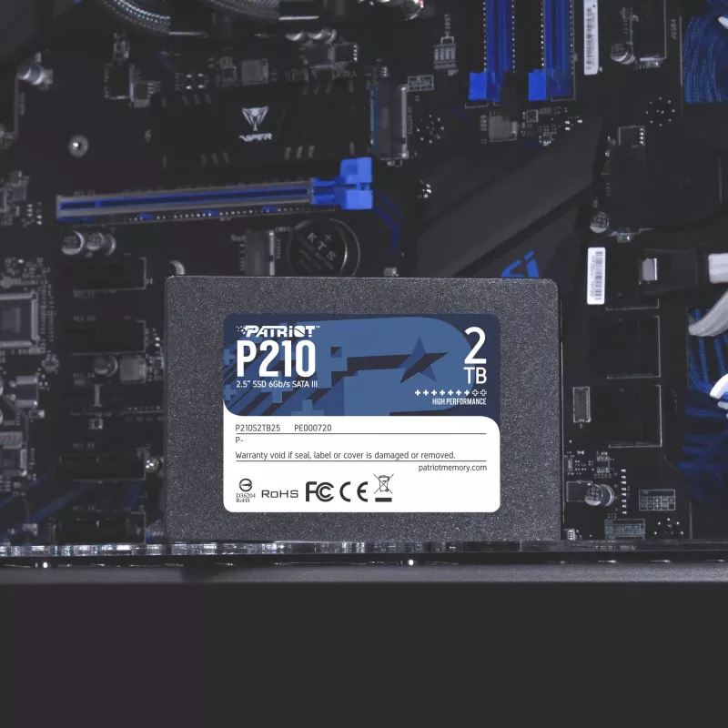 2.5 inch SATA III SSD PATRIOT P210 2 TB — 500 MB/s read, 400 MB/s write, 7 mm