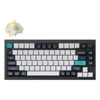Mechanical Keyboard Keychron Q1 Max 75% with Banana Switches, Carbon Black