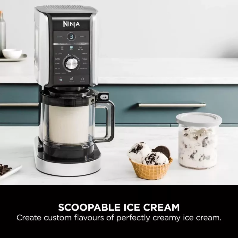 Ninja Creami Deluxe NC502CH, Ice Cream and Ice Maker, Black